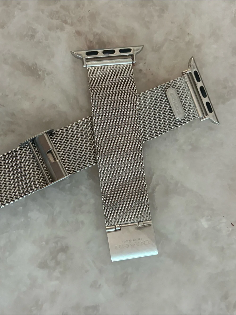 Coach Stainless Silver Apple Watch Band 40mm